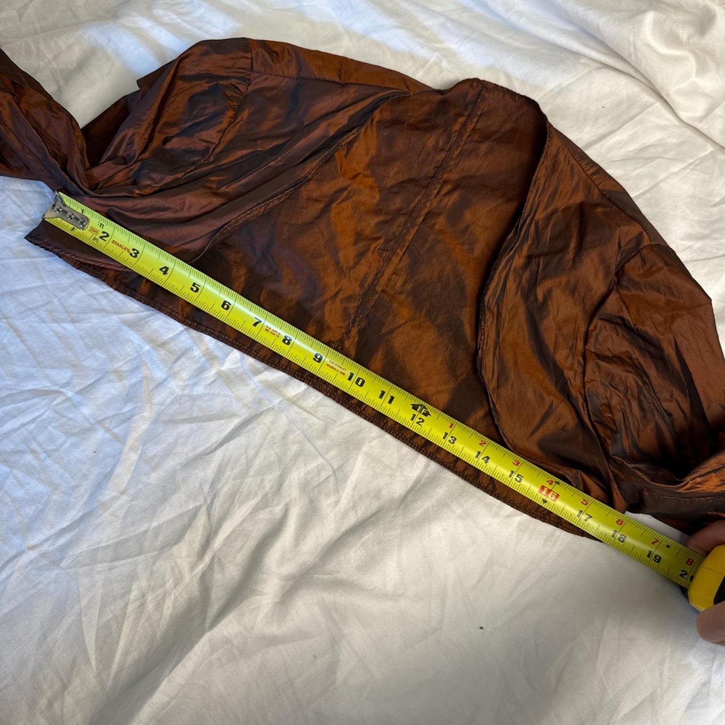 Iridescent 90s y2k brown vintage bolero - size XS