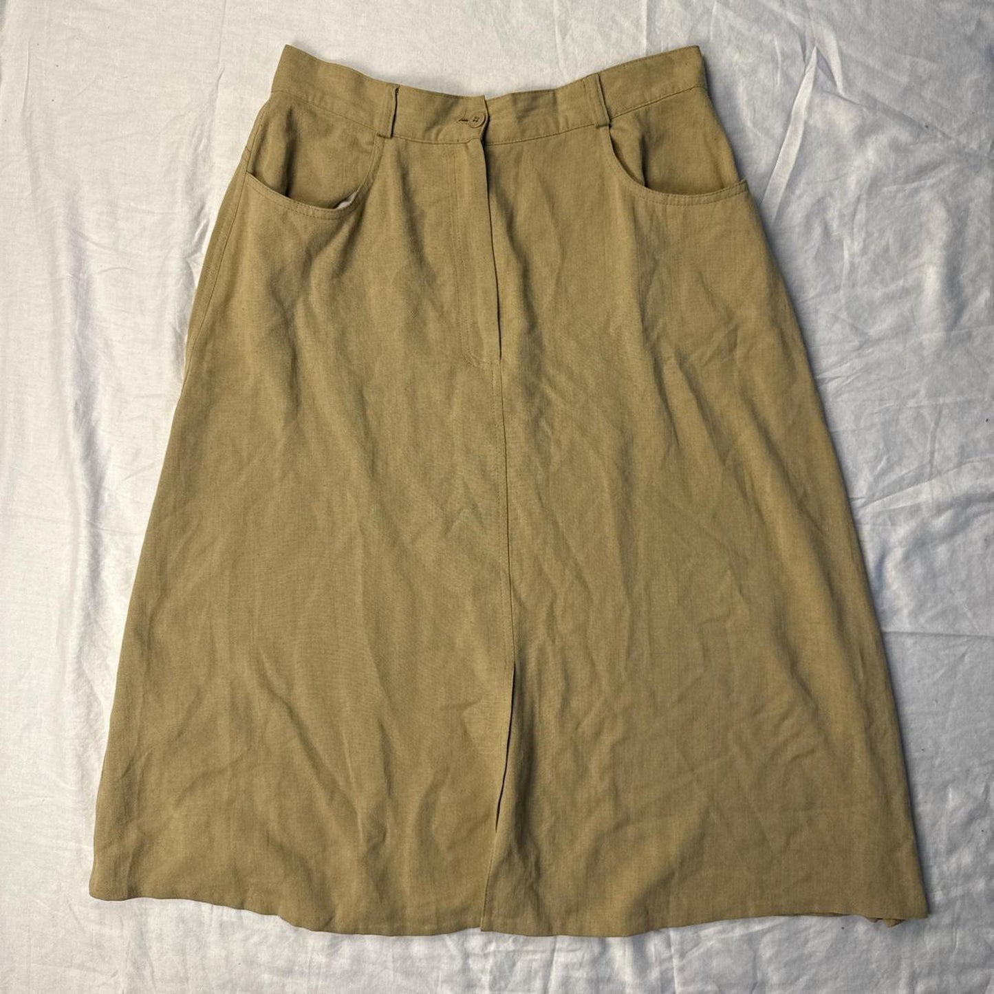 Tan vintage maxi skirt lightweight - size M