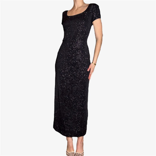 90s fitted glittery maxi dress - size 3/4 from Jump