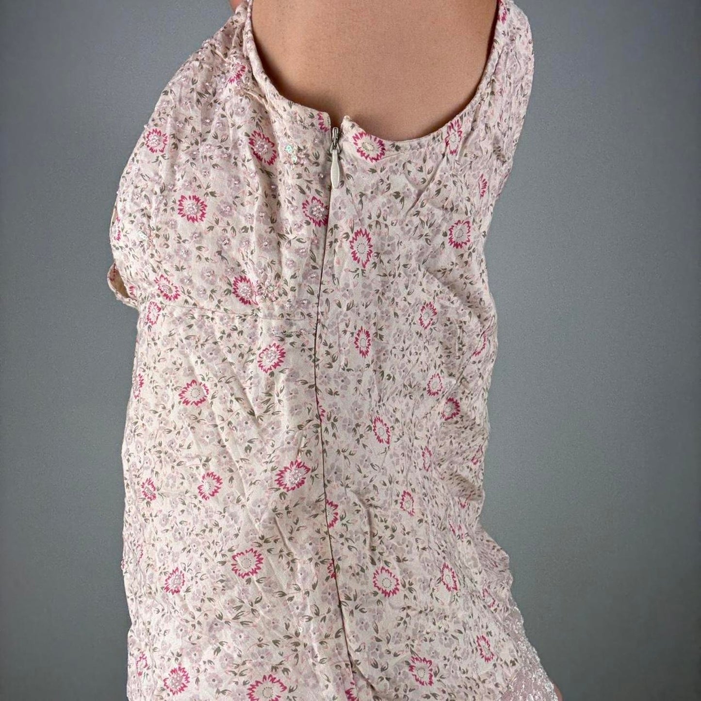 Floral wrap babydoll tank top -  size L from NEXT