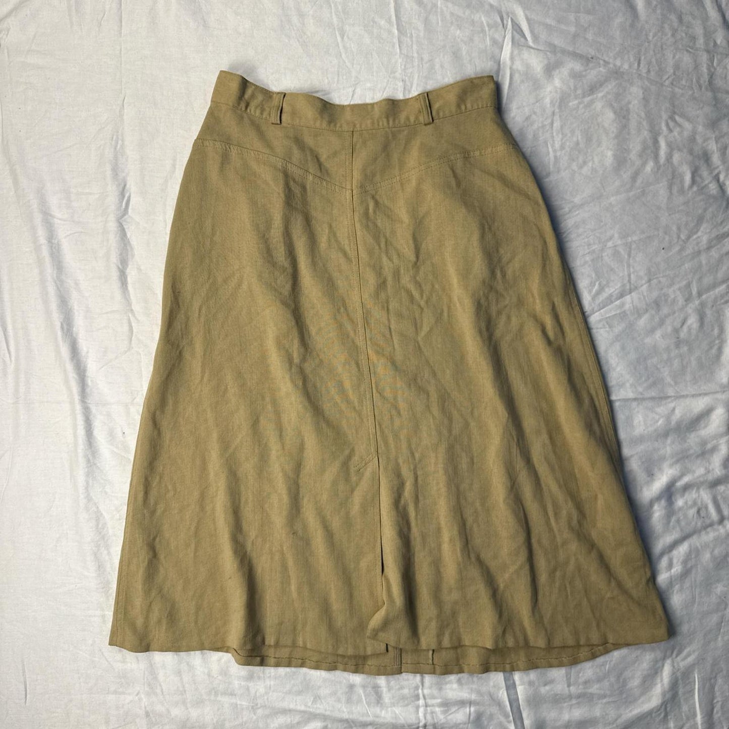 Tan vintage maxi skirt lightweight - size M