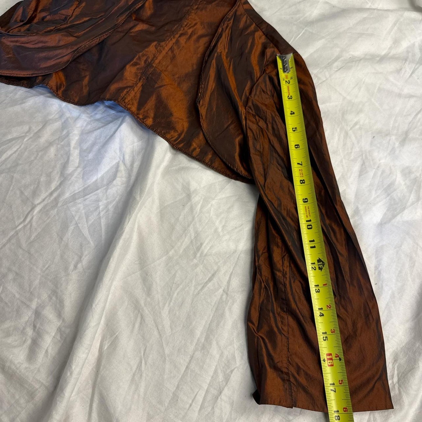 Iridescent 90s y2k brown vintage bolero - size XS